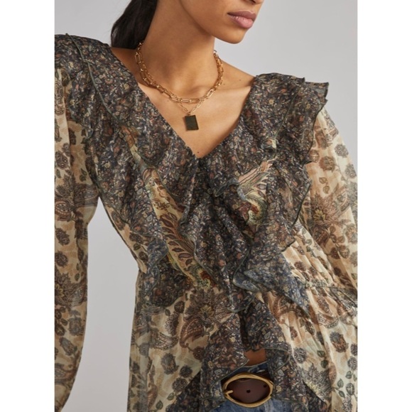 NEW ANTHROPOLOGIE LET IT BE Sheer Femme Maxi Buttondown - Picture 3 of 3